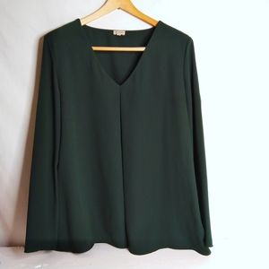 Forest Green Cremieux Blouse M see measurements